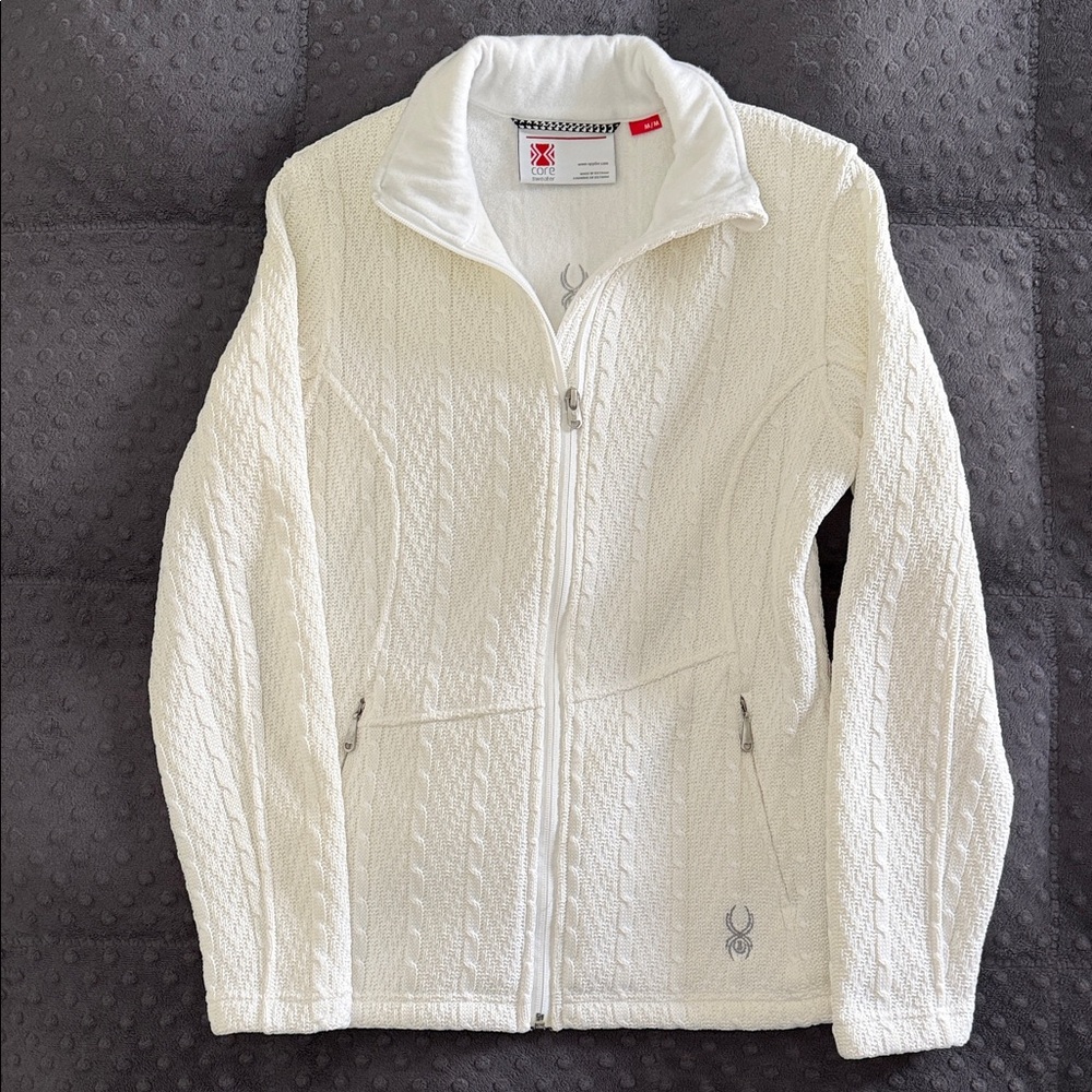Spyder White Ski & Snow Jacket